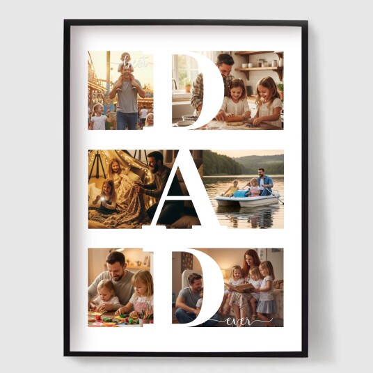 Personlig plakat – Verdens beste pappa – bildecollage