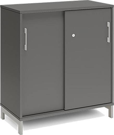 Kontorskab Dna, 800X890 Mm, Antracit/Hvid, Skydedør 2A4 Kontorskab Dna, 800X890 Mm, Antracit/Hvid, Skydedør 2A4