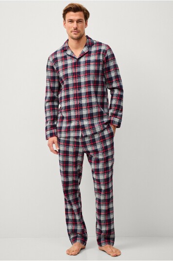 Ellos Collection Pyjamas Toby Flanell Rød