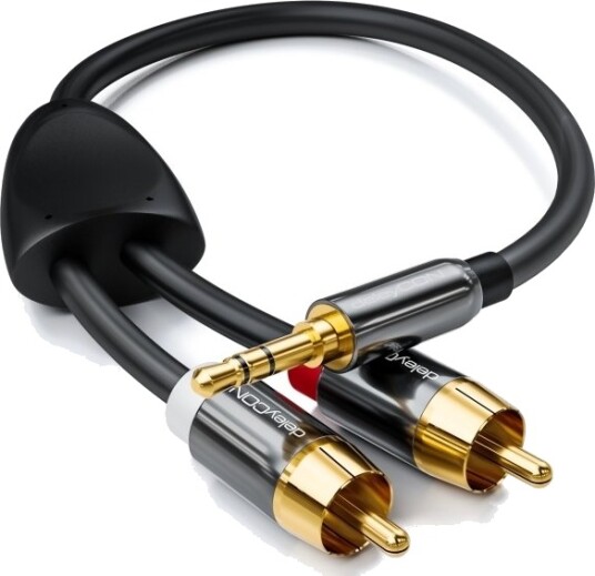 Deleycon Mk317 3.5Mm Hankjønn 2 X Rca Hankjønn 10 M Sort