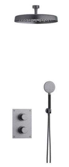 Tapwell Arm7268 Takdusj Innbygging - Takmontert Brushed Black Chrome / 85mm Ø300mm