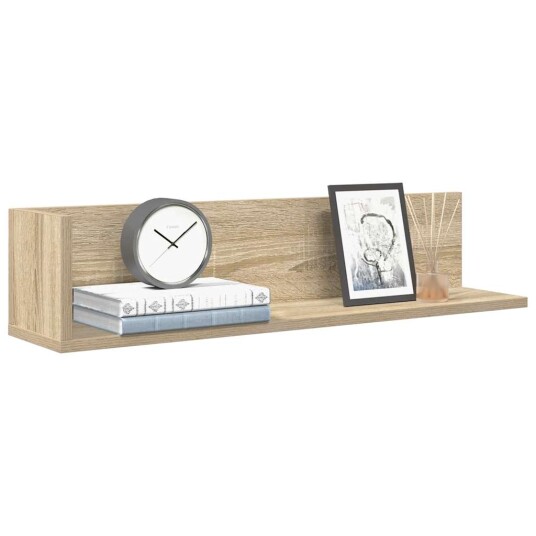 Veggskap 2 stk sonoma eik 75x16,5x16,5 cm konstruert tre 8721158650641