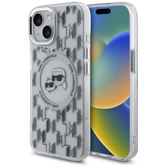 Karl Lagerfeld iPhone 15 6,1" Gjennomsiktig IML Monogram med MagSafe Mobildeksel