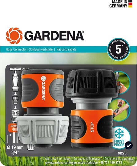 Gardena Slangekoblingssett 19 mm, 3/4"