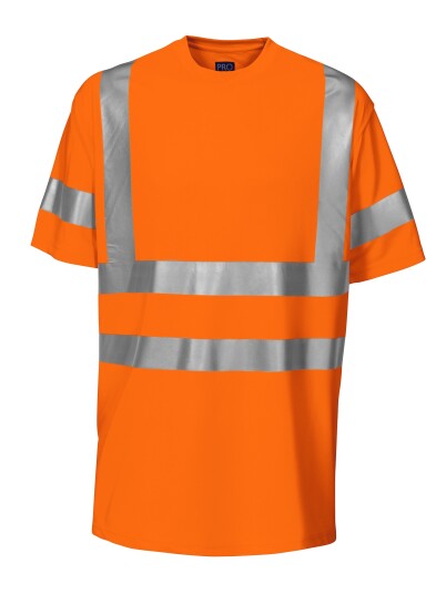 Projob 6010 T Shirt En Iso 20471 Kl 3 Orange/grey S/M