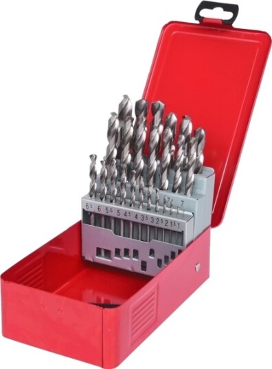 Ks Tools 330.2613, Drill, Drill Bit Set, Høyrehåndsrotasjon, Metall, Plast, Tre, 118°, Ground High-Speed Steel (Hss-G)