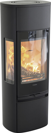 Contura 896G Style svart vedovn med sideglass og glassdør Contura 896G Style svart vedovn med sideglass og glassdør