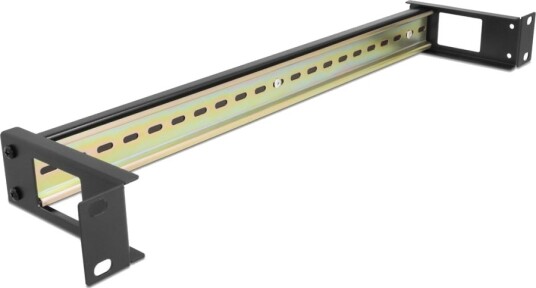 Delock 19" Din-Skinnepanel Med Sidekabelinnføring 1 U Sort 67031