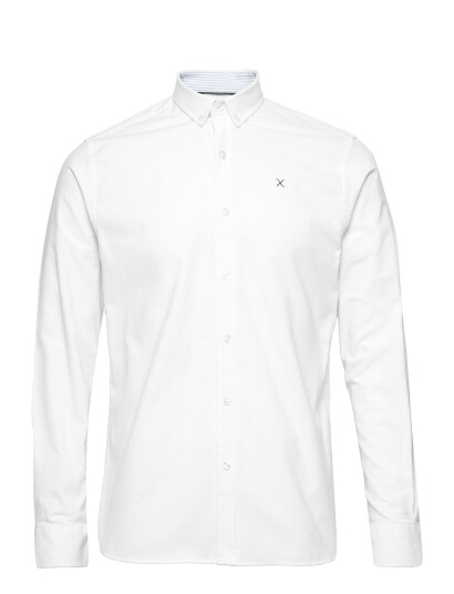 Clean Cut Copenhagen Oxford Stretch Plain L/S - White - XXL