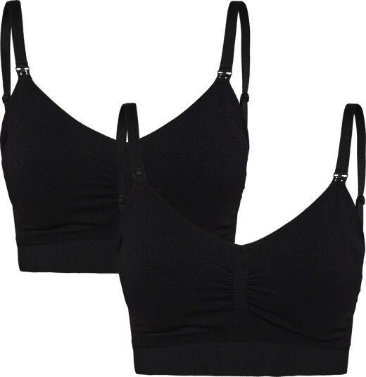 Only Maternity Olmrosie Nursing Padded Bra 2 Pack Acc   Black   L/XL