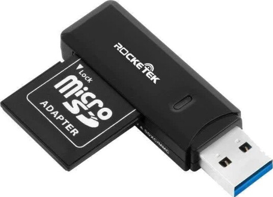 Nördic USB 3.0 Minnekortleser 2 spor SD/MicroSD UHS-I Nördic USB 3.0 Minnekortleser 2 spor SD/MicroSD UHS-I