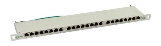 Inline 76224B Cat6 Sort Rackmontering 0.5U