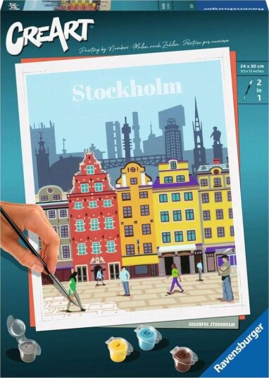 Ravensburger CreArt Mal etter nummer Fargerike Stockholm