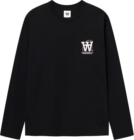 WOOD WOOD Wwliam Map Ls Tee 25220 Black M
