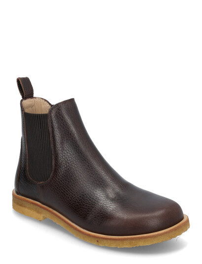 Angulus Booties Flat With Elastic Brown 39.5 Angulus Booties Flat With Elastic Brown 39.5