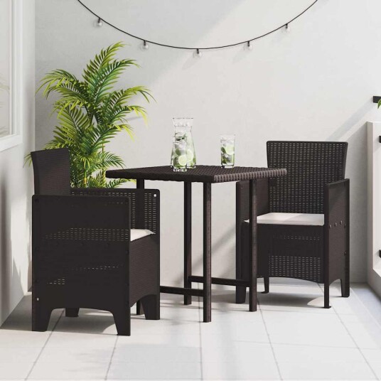 Hagemøbler 2 pcs Brun Standard Plast Polyester