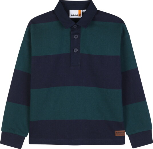 Timberland Poloskjorte Dark Sea m. Striper Timberland 10 år (140) Genser Grønn Marineblå
