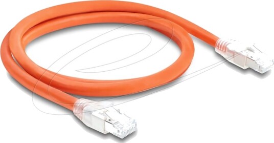 Delock Rj45-Nettverkskabel Cat.8.1 S/Ftp 1 M Opptil 40 Gbps Oransje (81180)