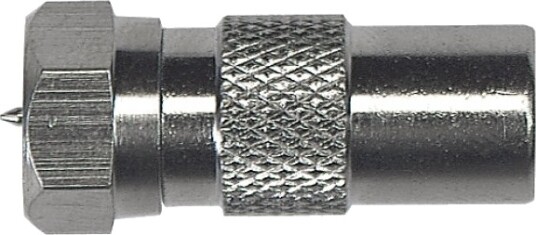 Axing Koaksialadapter F-Type/BNC Han/Han Rustfritt Stål