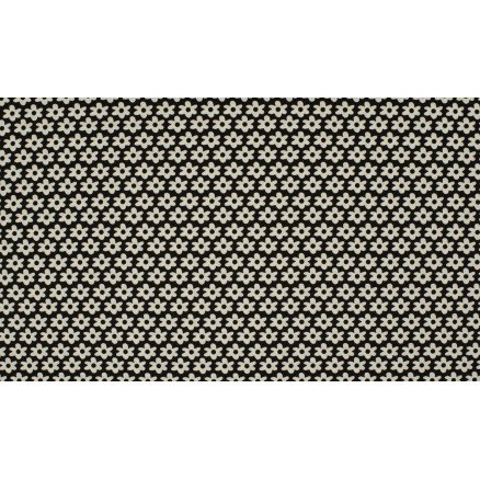 Diverse Minimals Bomullspoplinstoff Print 69 Flower Black/White 145cm 50cm