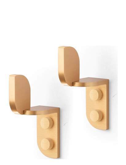 Chicura Tabula Wall Hooks Brass 2 Pcs Gold