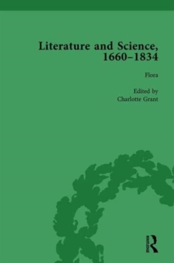 Literature and Science 1660 1834 Part I Volume 4