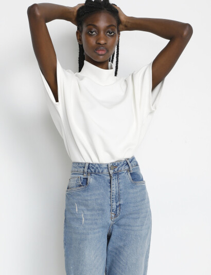 My Essential Wardrobe Mwelle Collar Blouse - White - XL