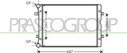 PRASCO FD078R004 Radiator motorkjøling