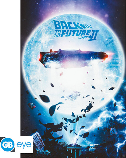 Back to the Future Plakat Flying DeLorean