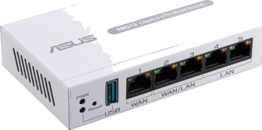 Asus ExpertWiFi EBG19P Gigabit Router med 2 WAN-porter og PoE i Rød Asus ExpertWiFi EBG19P Gigabit Router med 2 WAN-porter og PoE i Rød