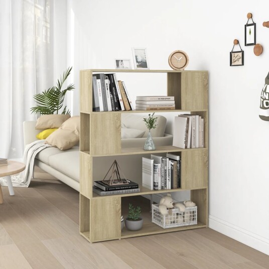 vidaXL Bokhylle/romdeler sonoma eik 100x24x124 cm vidaXL Bokhylle/romdeler sonoma eik 100x24x124 cm
