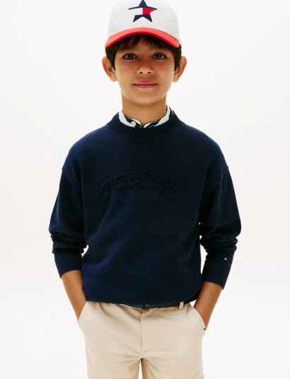 Tommy Hilfiger Monotype Graphic Sweater Ls Navy 140