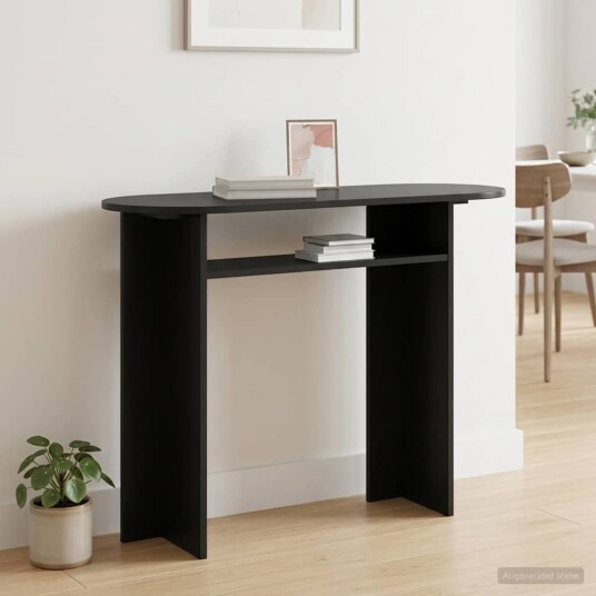 vidaXL Konsollbord Svart eik 100 x 39,5 x 75 cm Konstruert tre