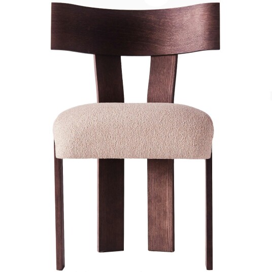 Dusty Deco Alba Stol Mørkbeiset Eik / Beige Rosa
