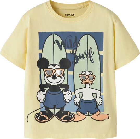 Name It T skjorte Mickey NmmArt Double Cream Name It 7 8 år (122 128) T skjorte Gul