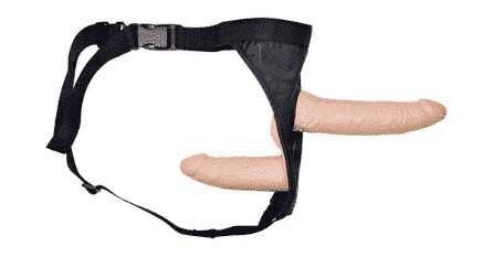 You2Toys - Dobbel Strap-on-svart