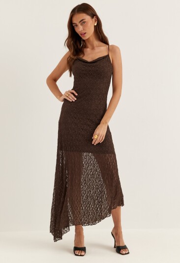 Bubbleroom Occasion Slip Lace Ankle Dress
