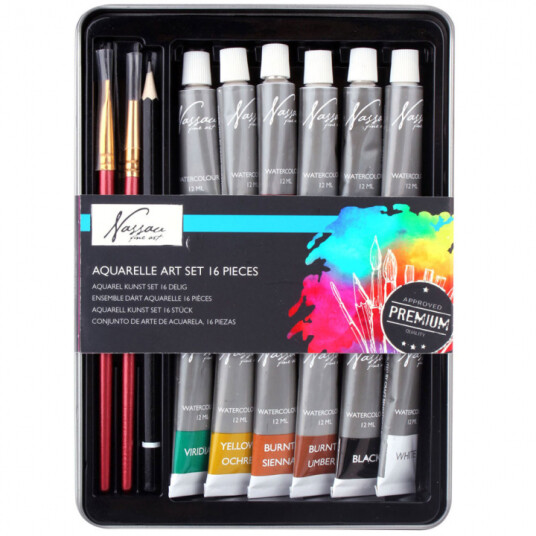 Nassau Fine Art Akvarell-kitt 16-sett