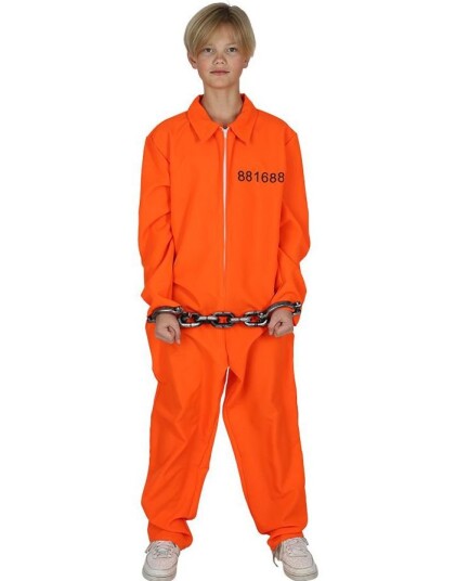 Joker Orange Fangedrakt Barnekostyme 12 14 ÅR Joker Orange Fangedrakt Barnekostyme 12 14 ÅR