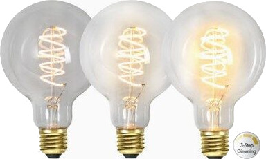 Star Trading LED-pære G95 3-trinns klikk dimmer 4W 2100K E27