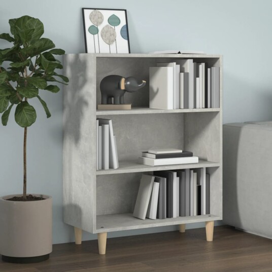 vidaXL Skjenk betonggrå 69,5x32,5x90 cm konstruert tre vidaXL Skjenk betonggrå 69,5x32,5x90 cm konstruert tre