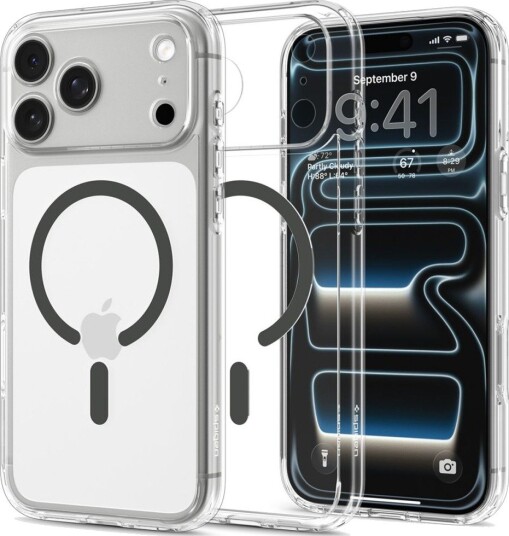 Spigen Ultra Hybrid MagSafe Etui til iPhone 17 Pro/18 Pro - Clear Graphite