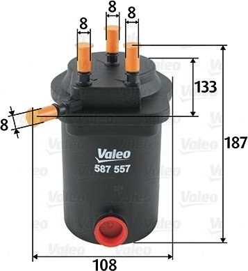 Drivstoffilter VALEO 587557