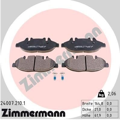 Bremseklosser ZIMMERMANN 24007.210.1
