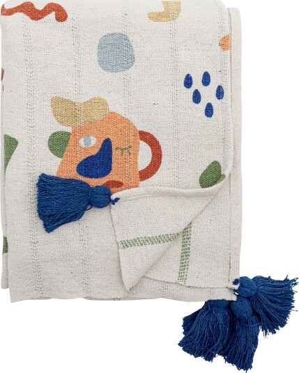 Bloomingville Sylvie bomullspledd 160x130 cm Natur Bloomingville Sylvie bomullspledd 160x130 cm Natur