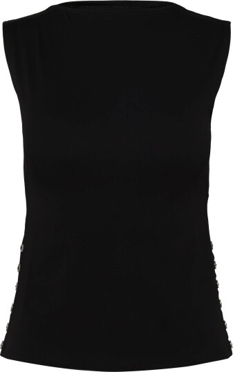 Weekday Elodie Button Tank   Black   S