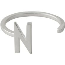 Design Letters Ring Silver A-Z N Design Letters Ring Silver A-Z N