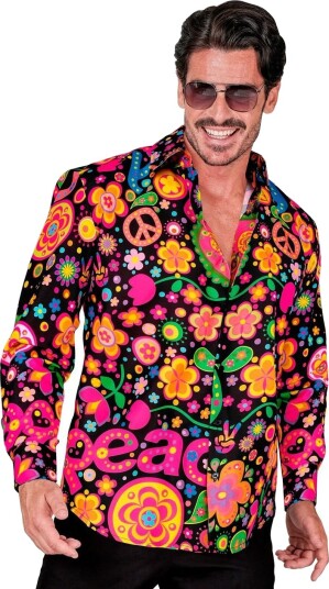 70 Talls UV Glow Hippie Skjorte