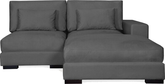 Dubai divansofa høyre fløyel ekstra dyp Mørkegrå Dubai divansofa høyre fløyel ekstra dyp Mørkegrå