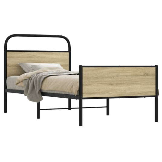 Sengeramme uten madrass sonoma eik 80x200 cm konstruert tre 8721158565310